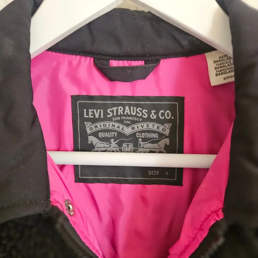 Levi's‎ Buchanan Sherpa Men's Jacket Size Small Black Meteorite - Picture 6 of 16